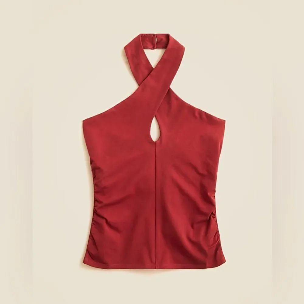 J.Crew Stretch cotton halter top NWT Size XS